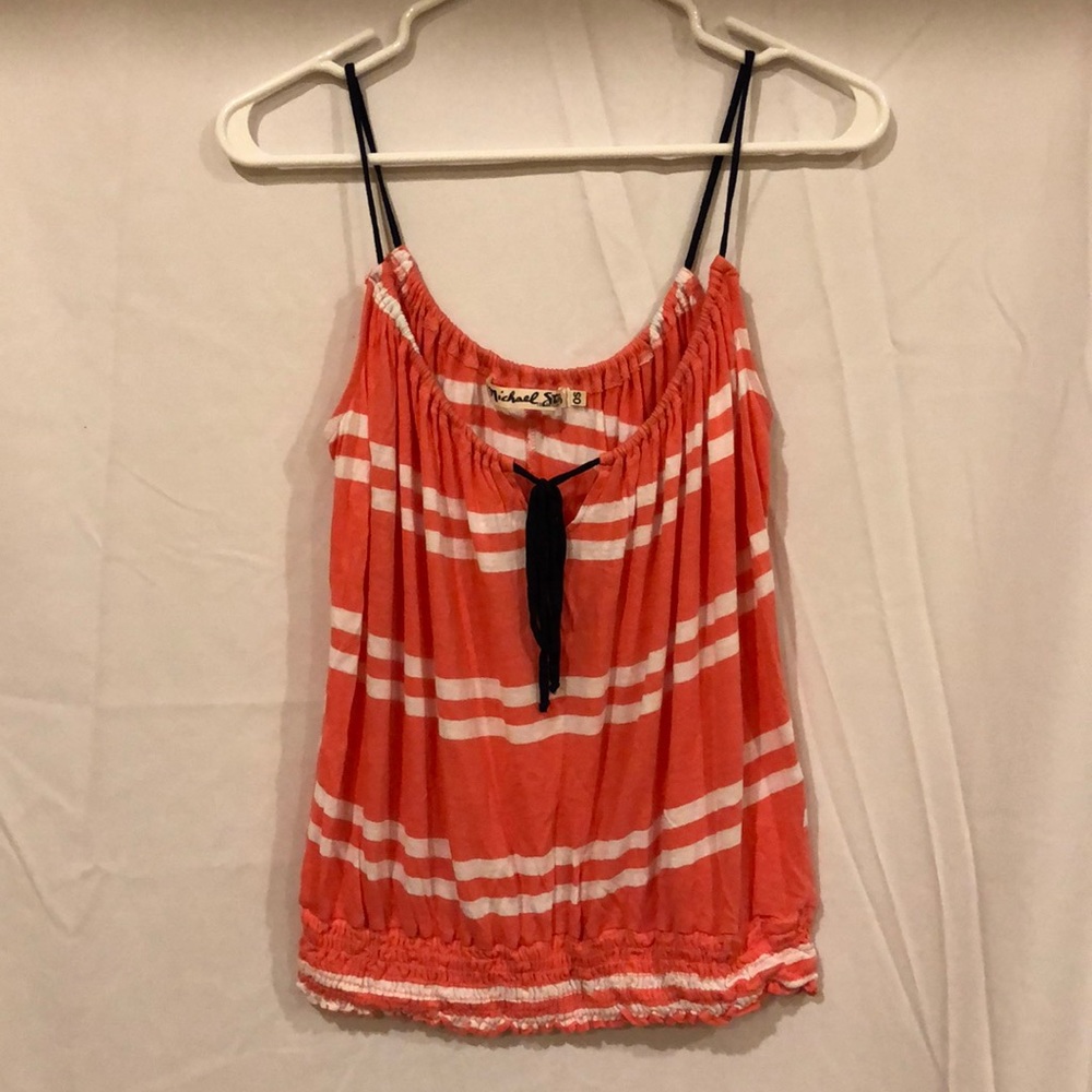 Pink and white striped tank